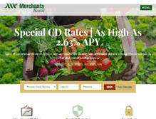 Tablet Screenshot of merchantsbank.com